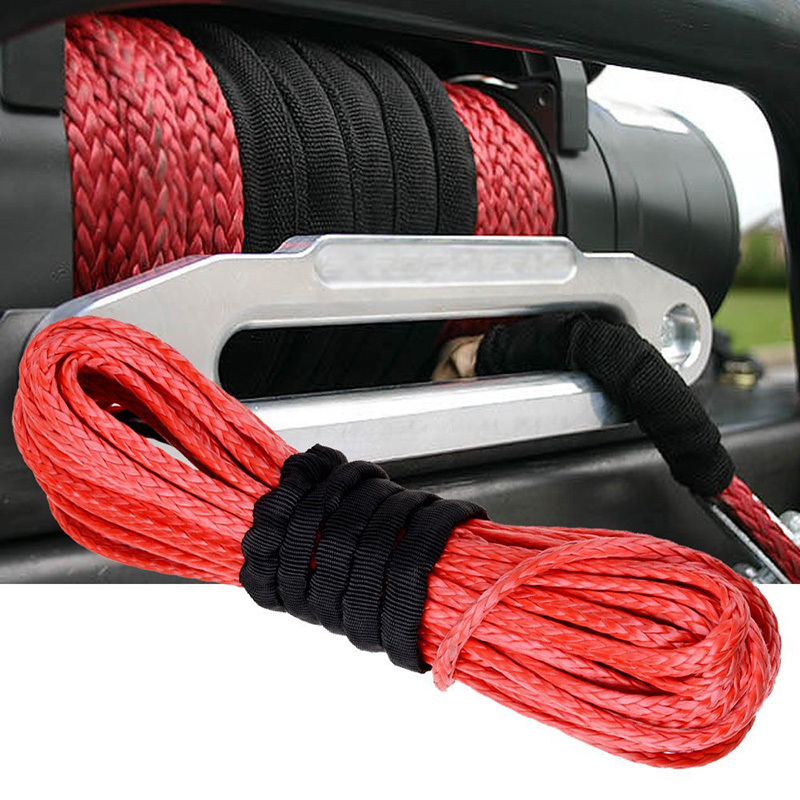 High Quality Synthetic Winch Rope 10000LBS Line Cable With Hook And Stopper For ATV UTV