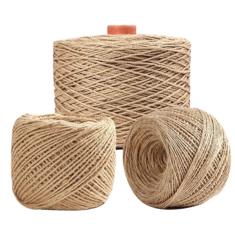 100% Natural Jute Yarn Twine 3 Strands Twisted Jute Rope for DIY and Packaging