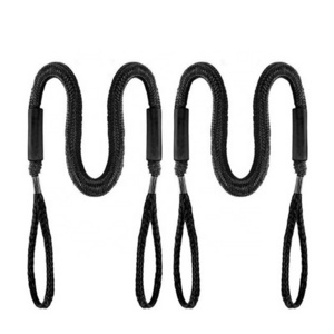 Double Braided Marine Rope 2 Pack 6ft Nylon Bungee Dock Line for Small Boat Mooring