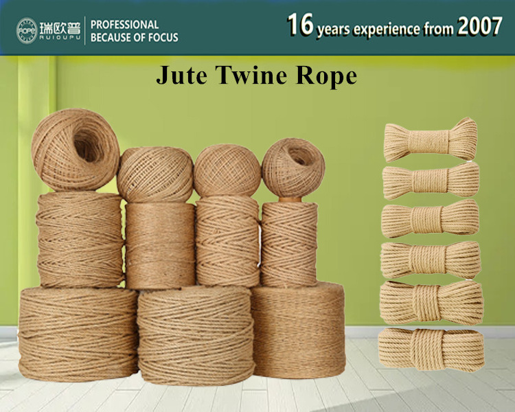 Best Selling 3 strands Jute Twine Burlap String Twine Wraps Decoration Ornament Hemp Rope