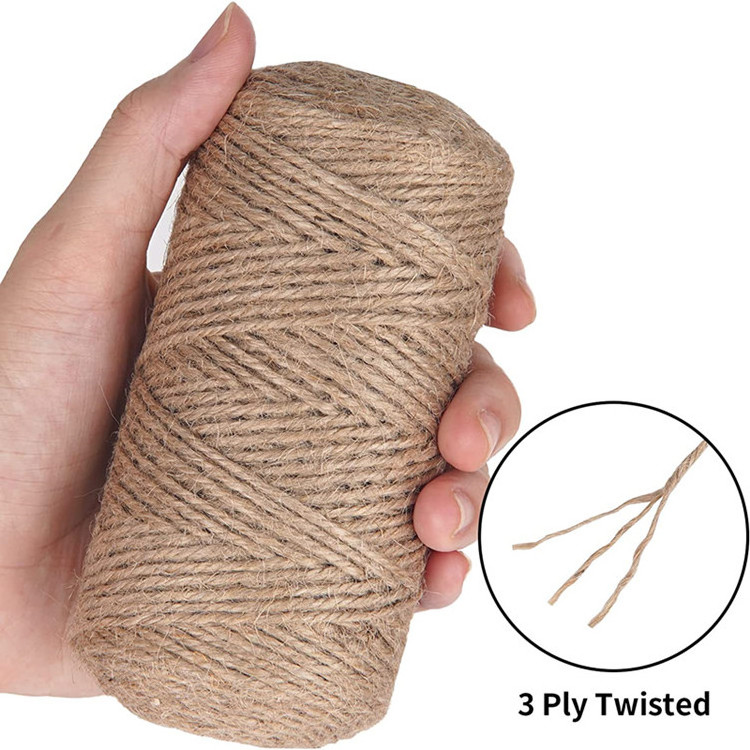 Wholesale Natural Fiber Sisal Twine Manila Twisted Hemp Cord Jute Rope for Agriculture Binding Packaging