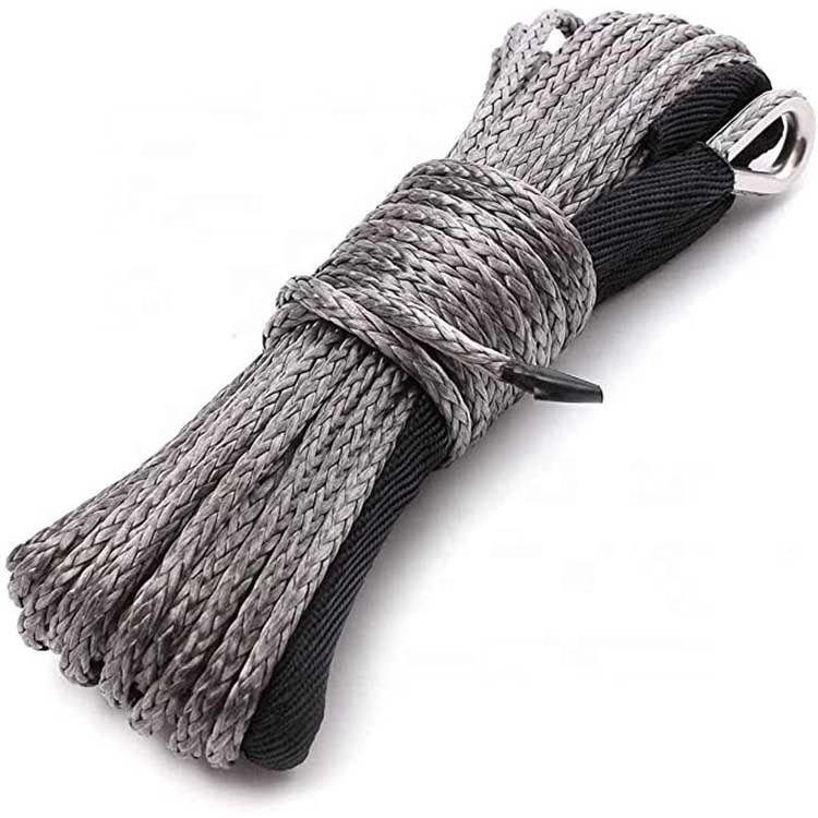 High Strength Synthetic UHMWPE 12 Strands Braided Winch Rope for Jeep ATV UTV