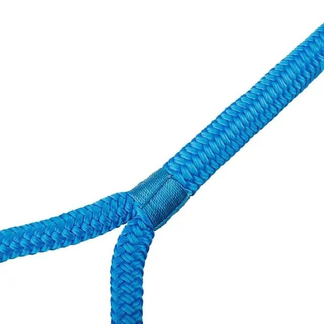 Marine Supplies polyester polypropylene nylon double braided rope with loop dock line mooring rope