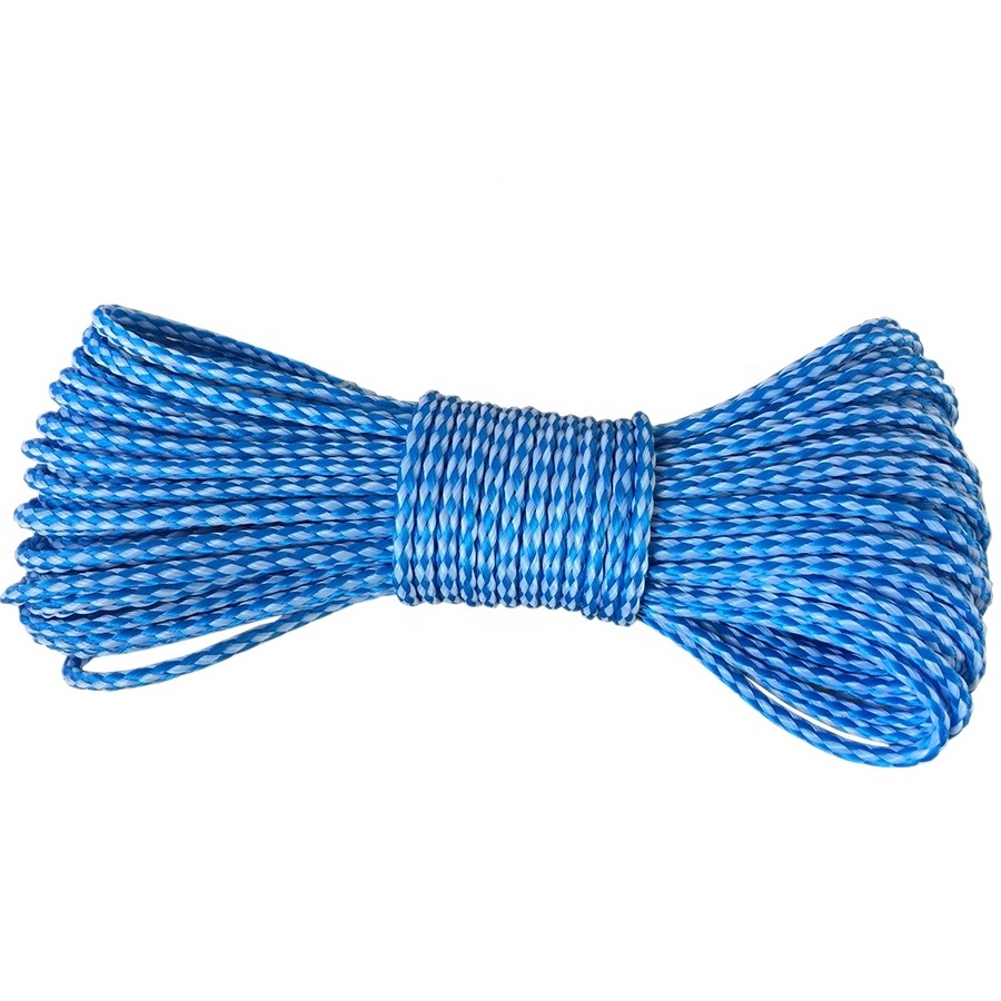 PE water ski rope hollow braid rope 6mm 8mm High quality plastic rope