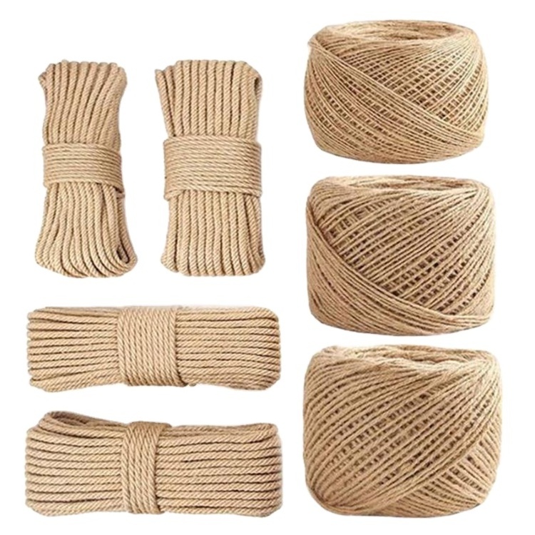 100% natural fiber 1 ply 2 ply 3 ply jute rope rolls jute twine ball