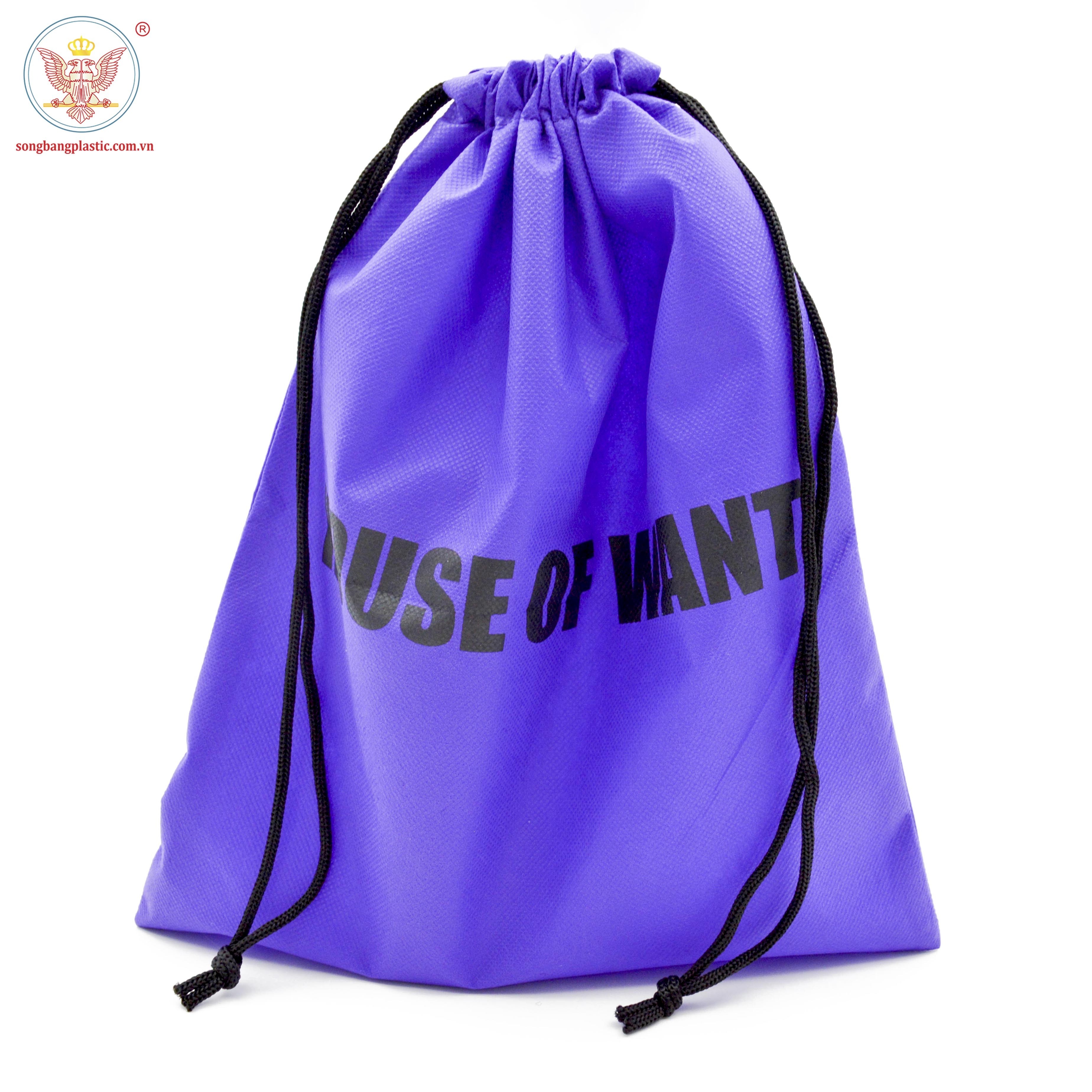 PP Non-Woven Grocery Shopping Drawstring Bag Reusable Custom Printed Gifts Customized Logo Style For Brand Identity