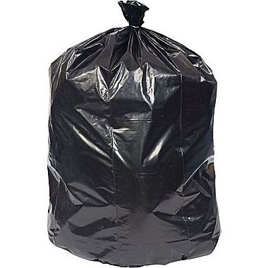 Black plastic large garbage bag plastic trash bag lining plastic dustbin lining heavy duty bin liners roll garbage bag