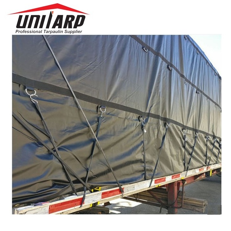 Custom Wholesale Lightweight 14oz 18oz Lumber Tarp 24ftx27ft 8' Drop Flatbed Truck Tarps