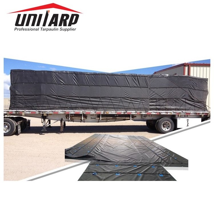 Uni-tarp Heavy duty 8' drop 18 oz 16oz 14oz lightweight lumber tarp flatbed truck lumber tarps