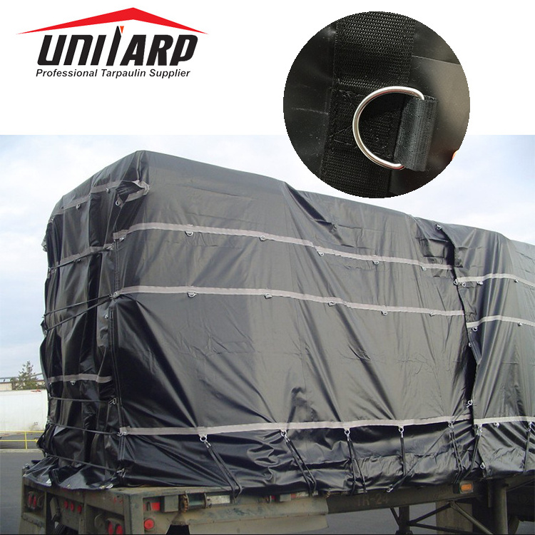 Uni-tarp Heavy duty 8' drop 18 oz 16oz 14oz lightweight lumber tarp flatbed truck lumber tarps