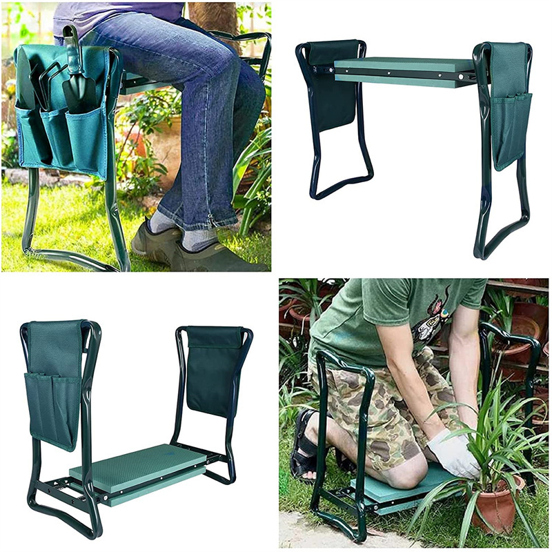 TAK Folding Deep Seat Foldable Garden Kneeling Pad Chair Bench Seat Stool Garden Kneeler With Handles For Gardening