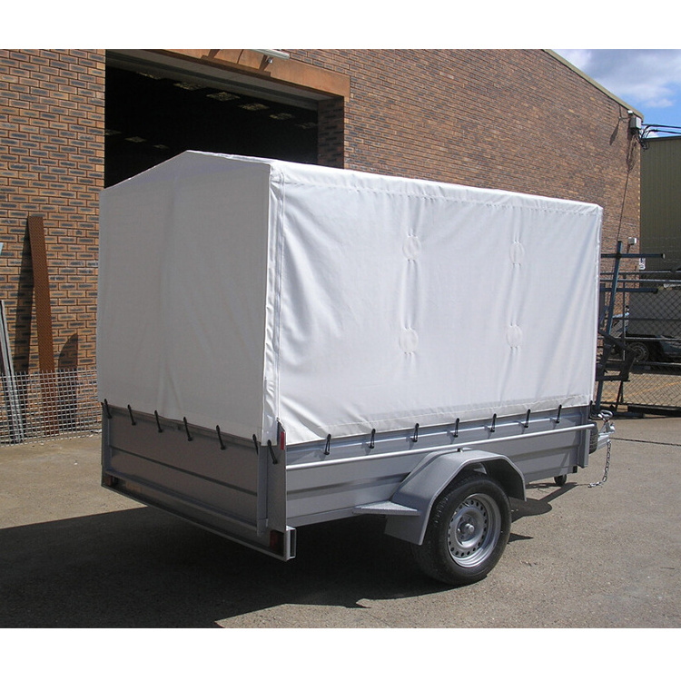 Customized 8x5 waterproof PVC Tarpaulin utility trailer covers Box Trailer Cage Trailer Canvas Cover with Fittings