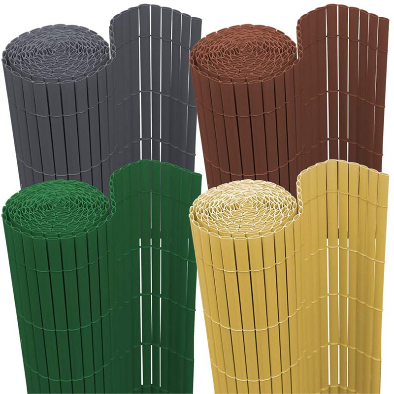 Cheap Artificial 0.8m Plastic Board PVC Strips sichtschutzmatte Privacy Security Bamboo Fence Roll