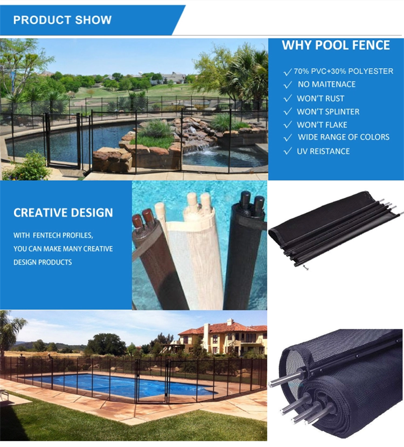 TAK Portable Swimming Child Removable Pool Fence Panel  Mesh Folding Pool Fence