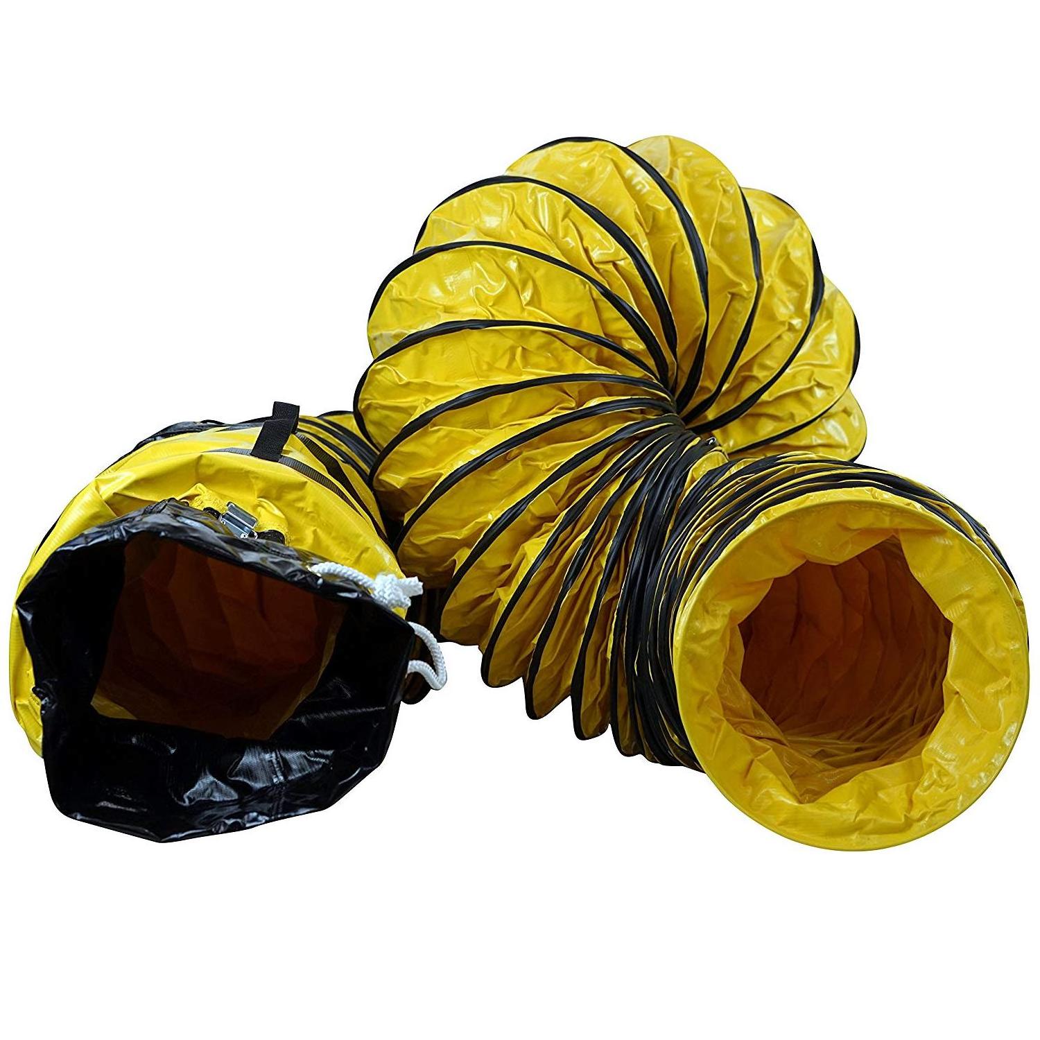 Custom Fire Resistance flexible yellow polyester reinforced PVC vinyl fabric mining Tunnel Ventilation Air Duct