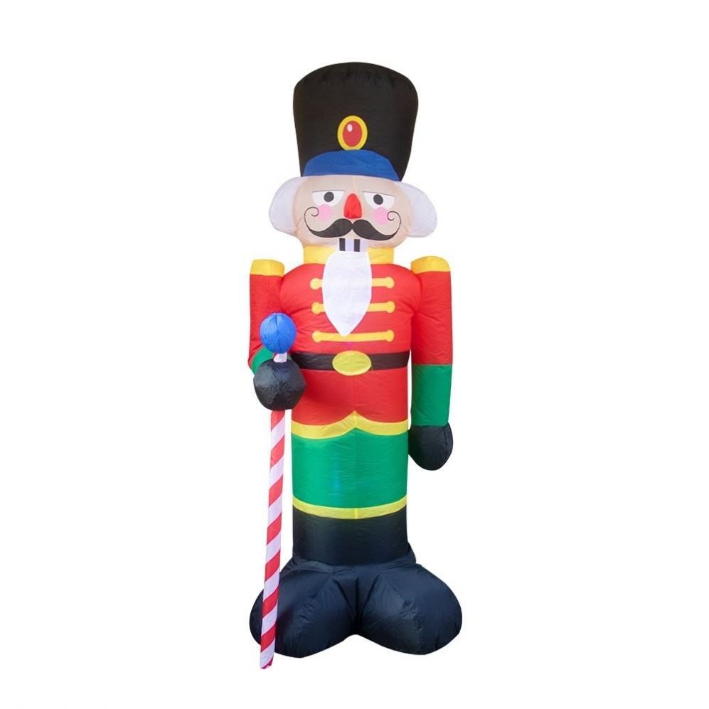 Factory Wholesale Commercial Custom Outdoor Garden Party Christmas Decoration 2.4M Tall Sit Advertising Inflatable Nutcracker