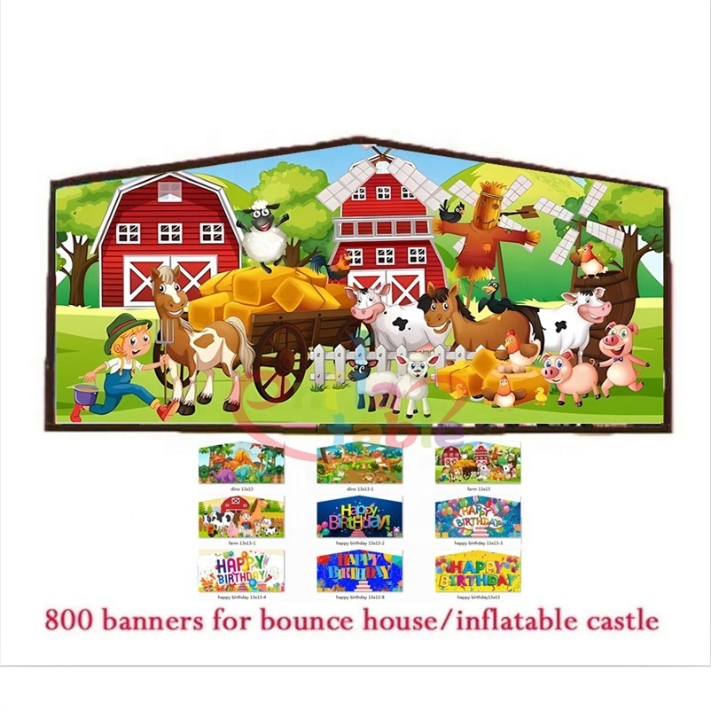 NS Party 13x13 Inflatable Banner Jump Modular Bouncy Castle Bouncer Bounce Houses Art Banners For Moonwalks