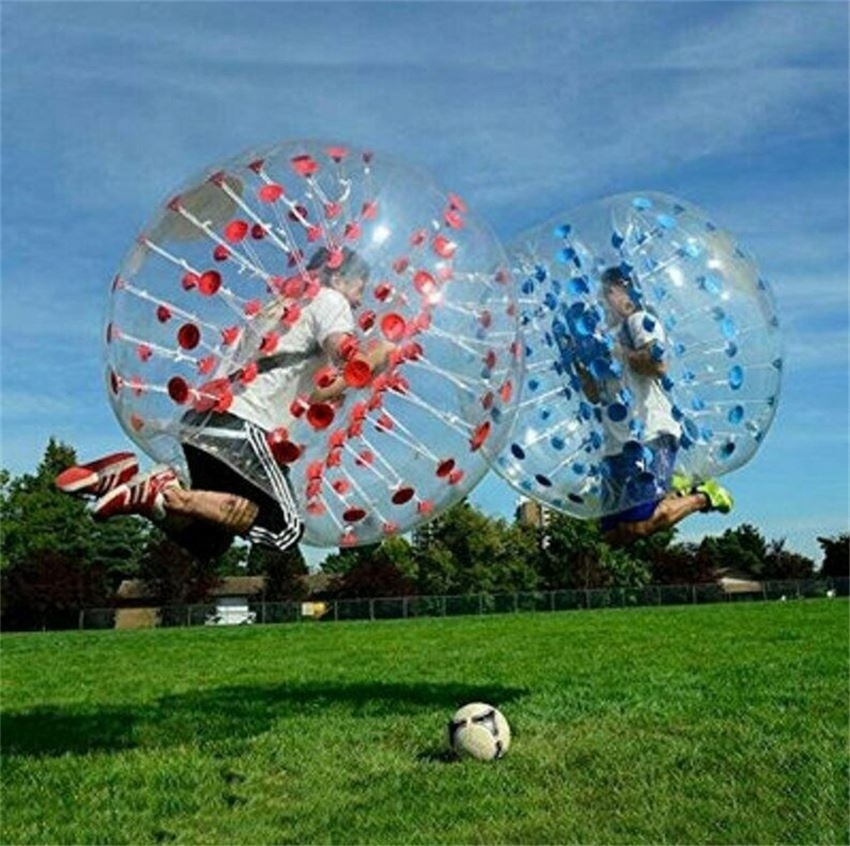 Hotsale Adult TPU / PVC Body Zorb Bumper Ball Suit Colored Dots Inflatable Human Bubble Football Soccer Ball