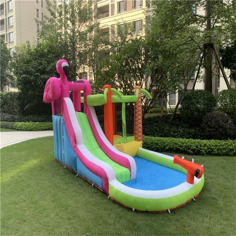 Toboggan Gonflable Backyard Commercial Kid Castle Bouncy Jumping Bounce House Water Slide With Swimming Pool Inflatable Bouncer