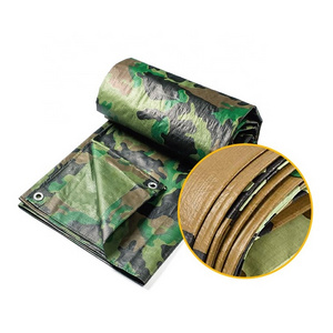 Low Price Poly Tarp Pe Material Woven Jungle Tarpaulin Camouflage Protection Tarpaulin