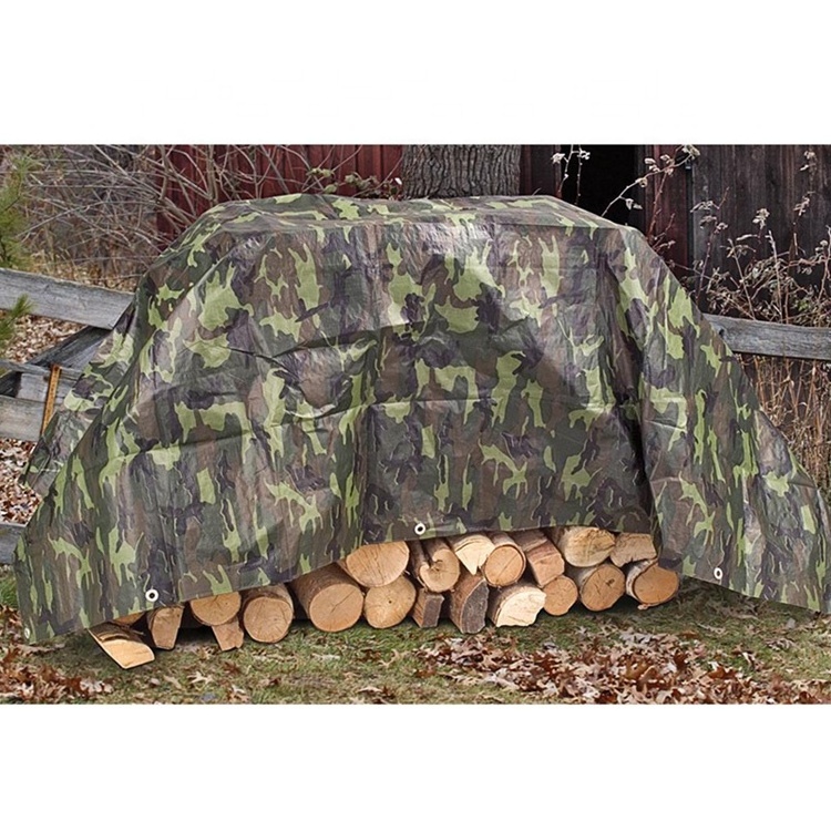 Low Price Poly Tarp Pe Material Woven Jungle Tarpaulin Camouflage Protection Tarpaulin