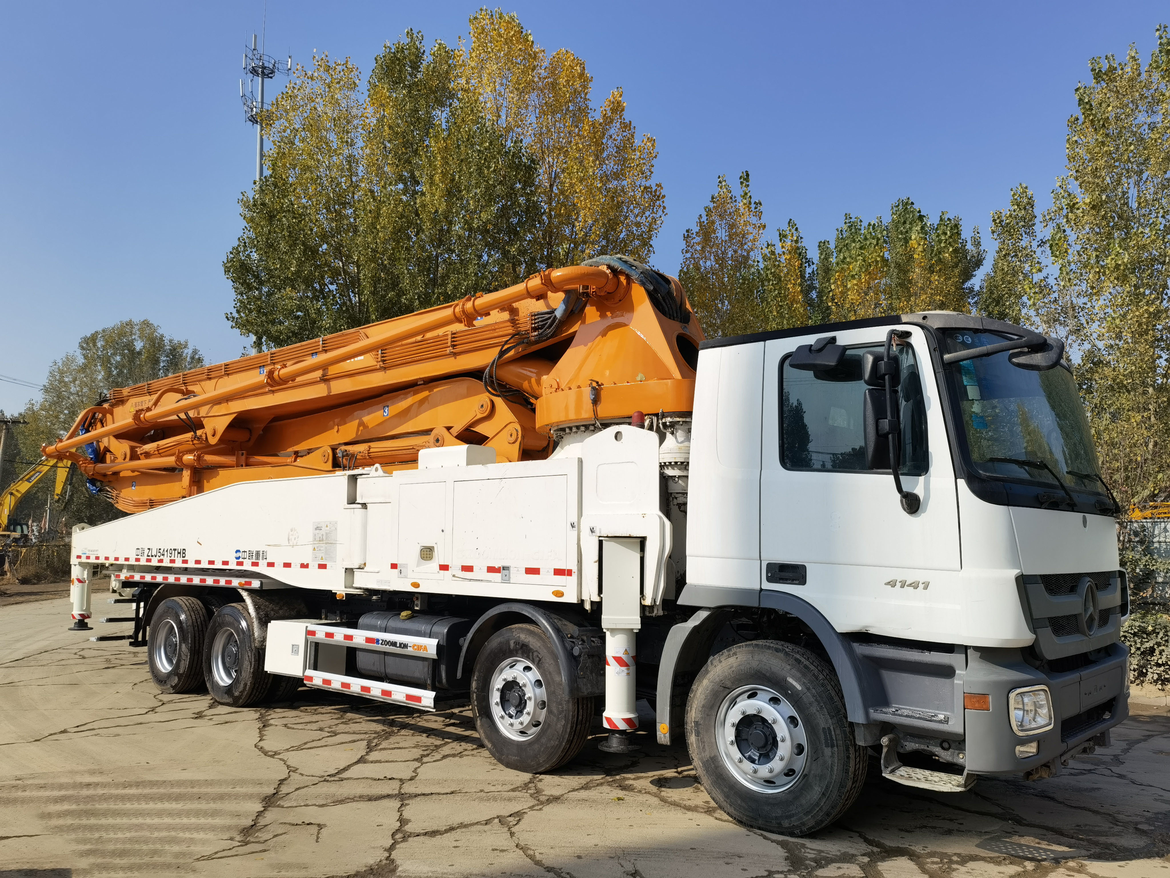 Hot sale ZLJ5419 lifting 52m zoomlion boom truck hydraulic pump second hand used pump truck