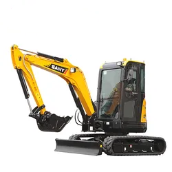 Second hand used excavators sany mini excavator SY35U hydraulic digger 3 ton excavator for Forest Farm Indoors