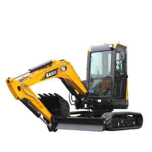 Second hand used excavators sany mini excavator SY35U hydraulic digger 3 ton excavator for Forest Farm Indoors