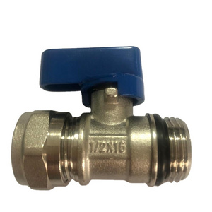 S610   1/2"x16 pex jacket BSP Brass Ball Valve