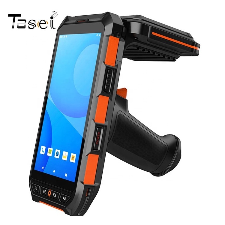 18 Meters Rugged Android 10.0 Long Range 5.5 Inch Barcode Scanner  Portable Pda Data Terminal Inventory Uhf Rfid Handheld Reader