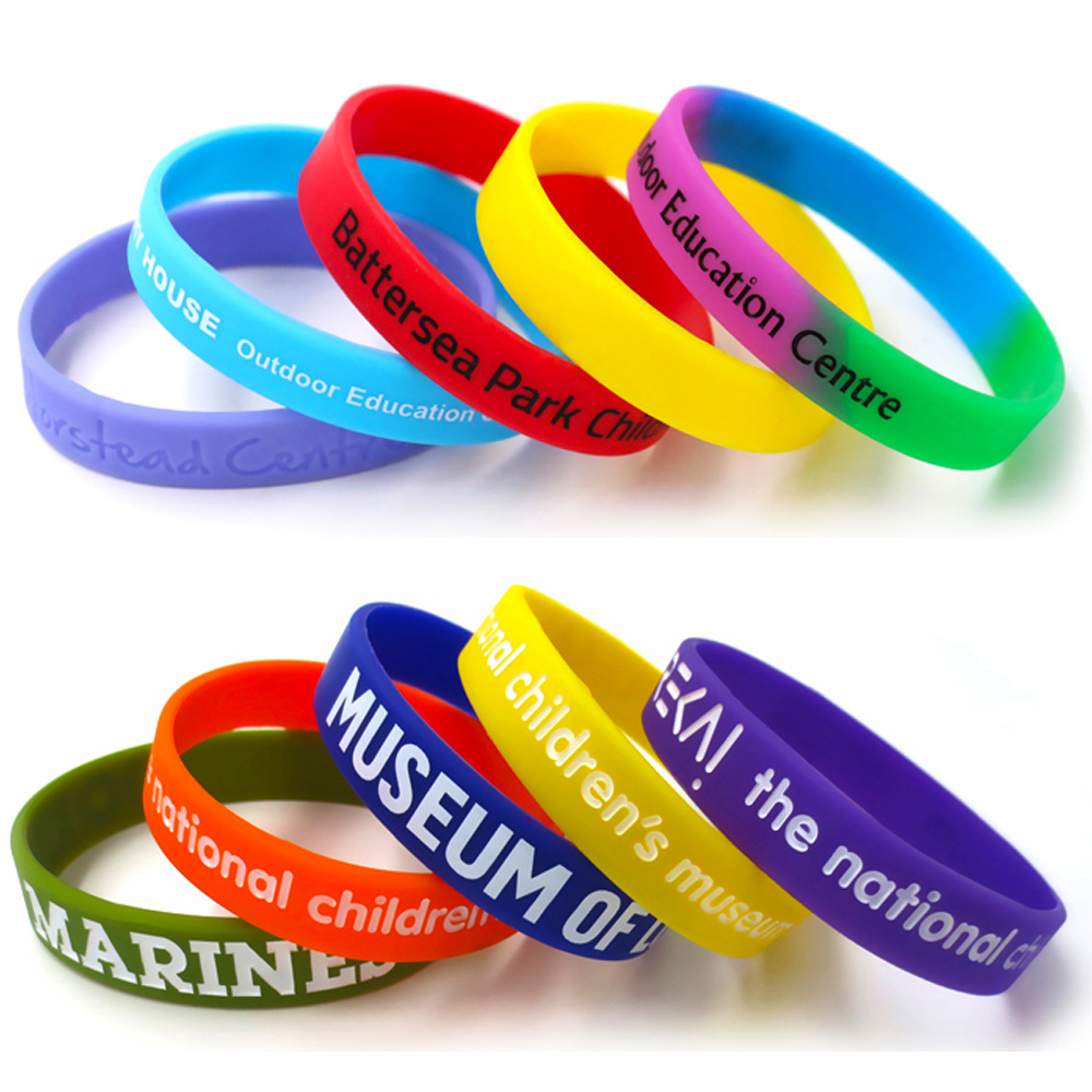 Customised personalized event wrist bands pvc rubber silicone bracelet wristband with logo custom