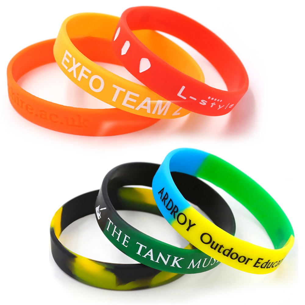 Customised personalized event wrist bands pvc rubber silicone bracelet wristband with logo custom