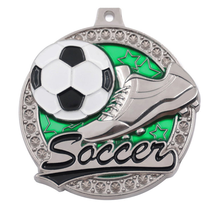 Wholesale Custom Zinc Alloy Champions Cheap Gold Football Award Medal 2D 3D Cheap Metal Custom Sport Soccer Medal For Soccer