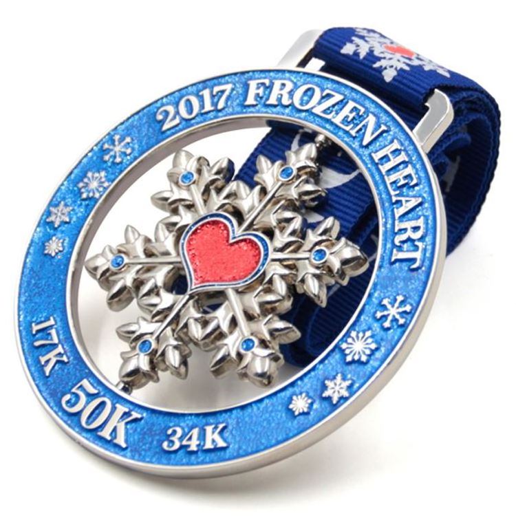 Best Seller Custom Snowflake Running Marathon Medals