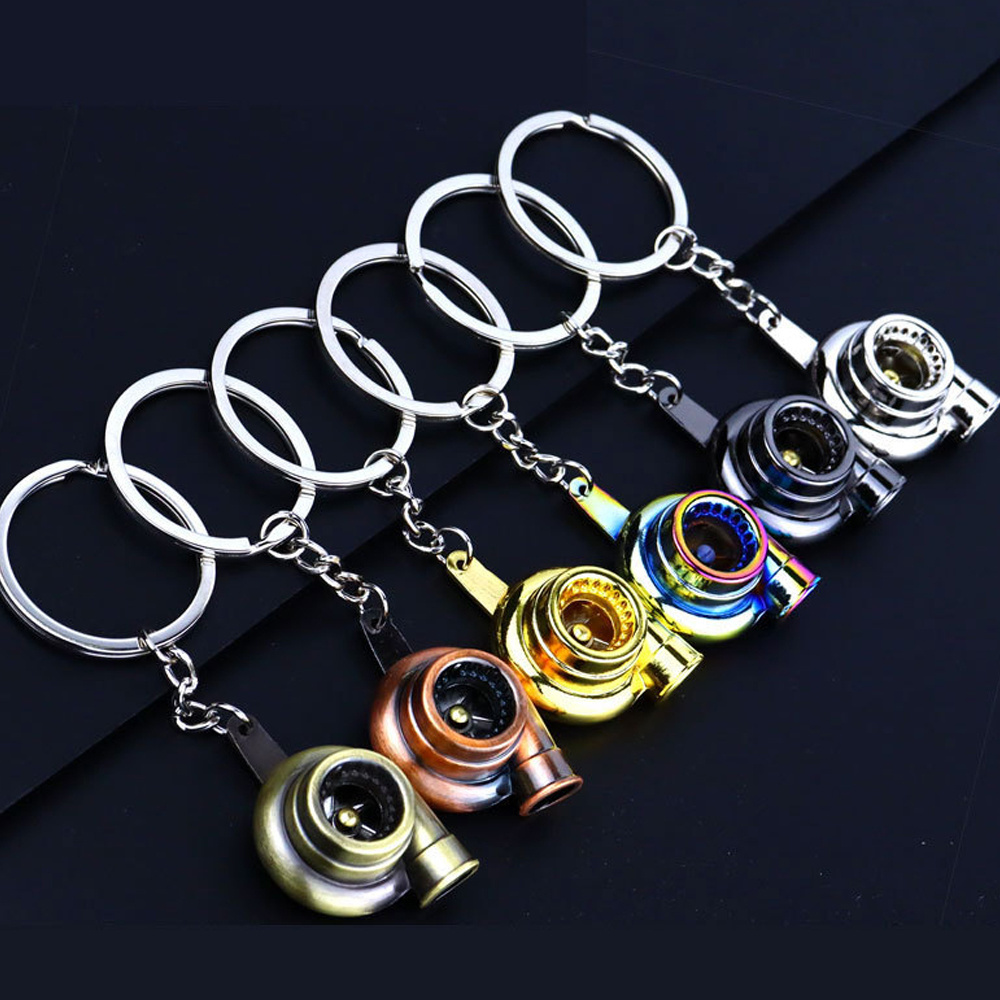 Custom logo auto part accessories key chain metal automotive car tire keychain with back card