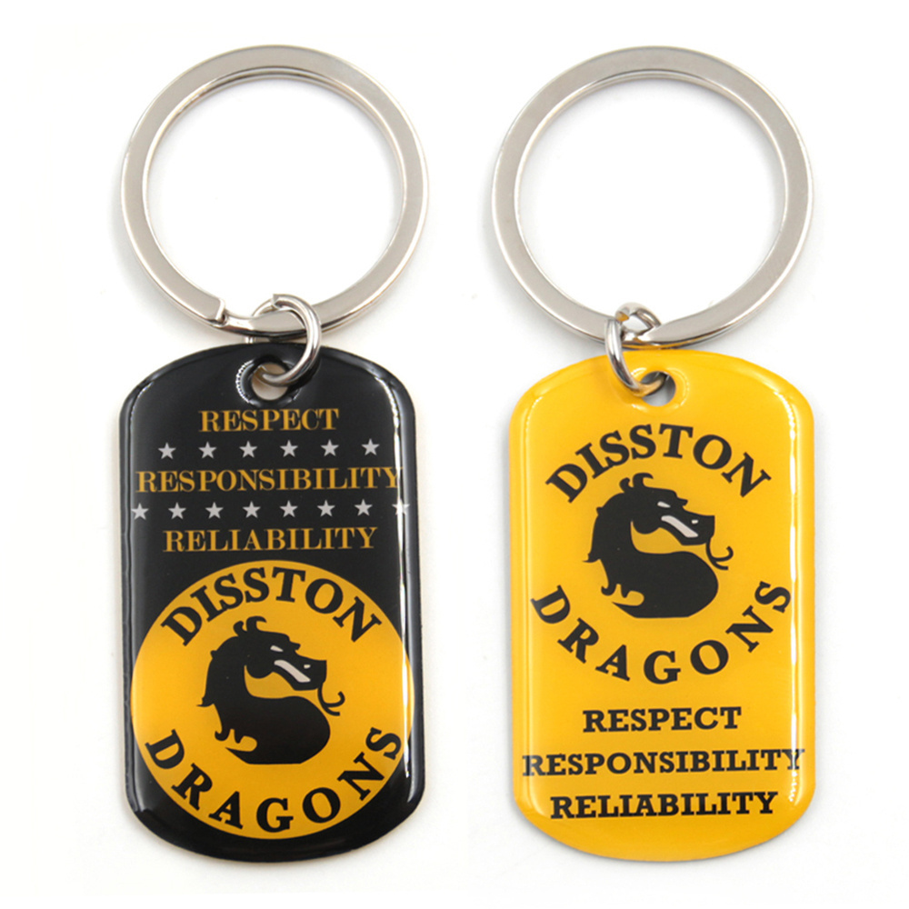 Manufacture custom metal engraved printing corporate business logo qr code digital key chain qr code keychain