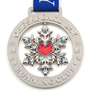 Best Seller Custom Snowflake Running Marathon Medals