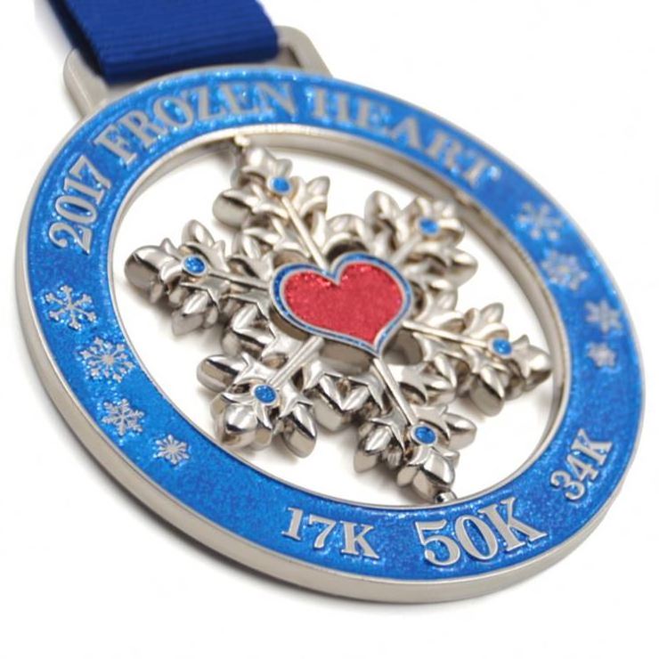 Best Seller Custom Snowflake Running Marathon Medals