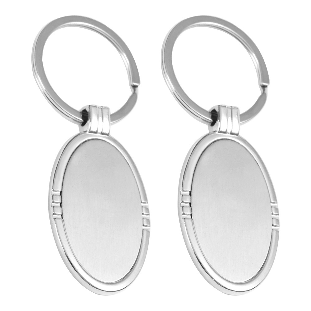 Custom logo sublimation blank stainless steel metal key chain engraving laser keychain for laser