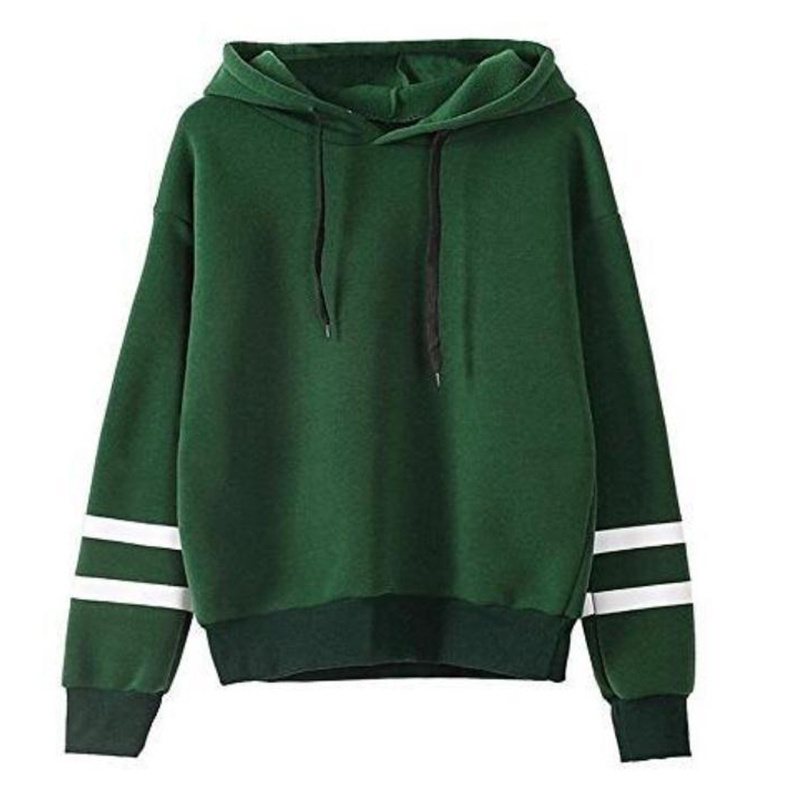 Men/Women Hoodie Red/White/Pink/Black/Green Sweatshirts Striped Hoodies Loose Long-sleeved Hooded Fleece Pullover