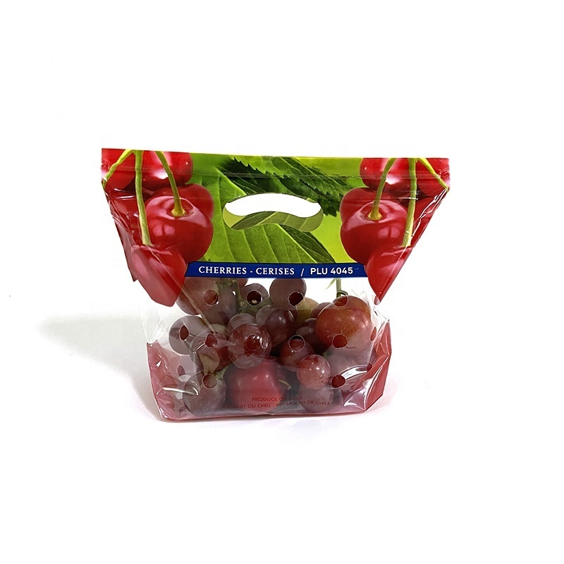 Chinese factory micro perforated plastic grape bags with holes for vegetable and fruit grape