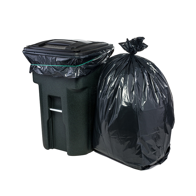 Recycled pe plastic grocery trash garbage bag reusable bolsa de plastico heavy duty refuse bin garbage trash bags