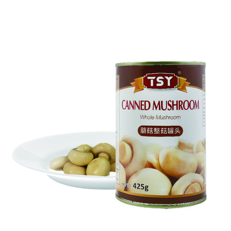 TSY Food Kosher Halal Best Brands Manufacturer Wholesale vegetables 400g 425g Canned Mushroom Whole Suppliers