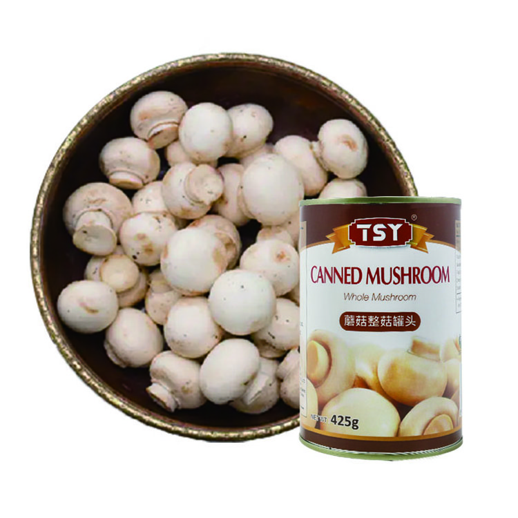 TSY Food Chinese Factory Low Price Halal BRC Canned Vegetables Wholesale Mutton Mushrooms Canned Whole Mushroom Shiitake