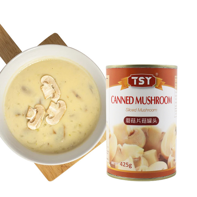 TSY Food Best Brands Fast Food Fresh White Sliced Canned Mushrooms