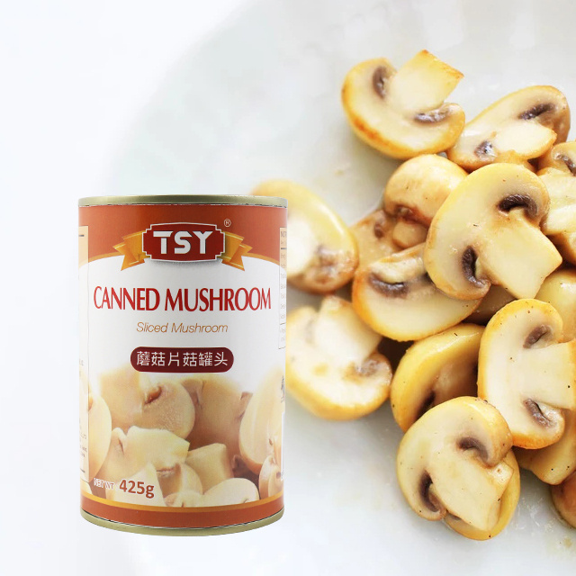 TSY Food Best Brands Fast Food Fresh White Sliced Canned Mushrooms