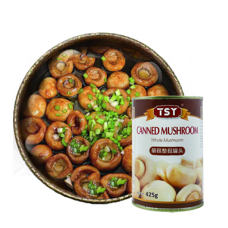 TSY Food Kosher Halal Best Brands Manufacturer Wholesale vegetables 400g 425g Canned Mushroom Whole Suppliers