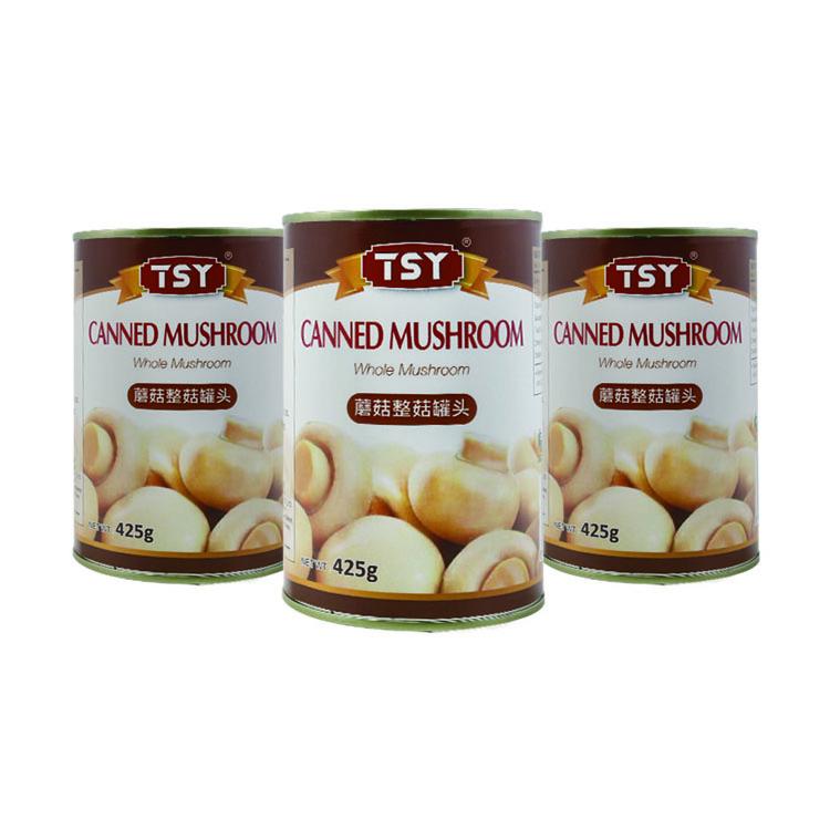 TSY Food Chinese Factory Low Price Halal BRC Canned Vegetables Wholesale Mutton Mushrooms Canned Whole Mushroom Shiitake