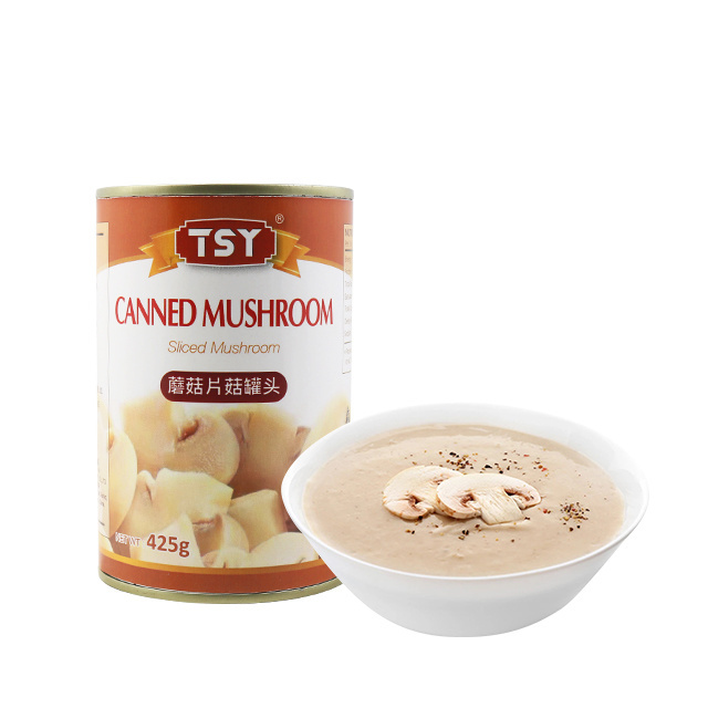 TSY Food Best Brands Fast Food Fresh White Sliced Canned Mushrooms