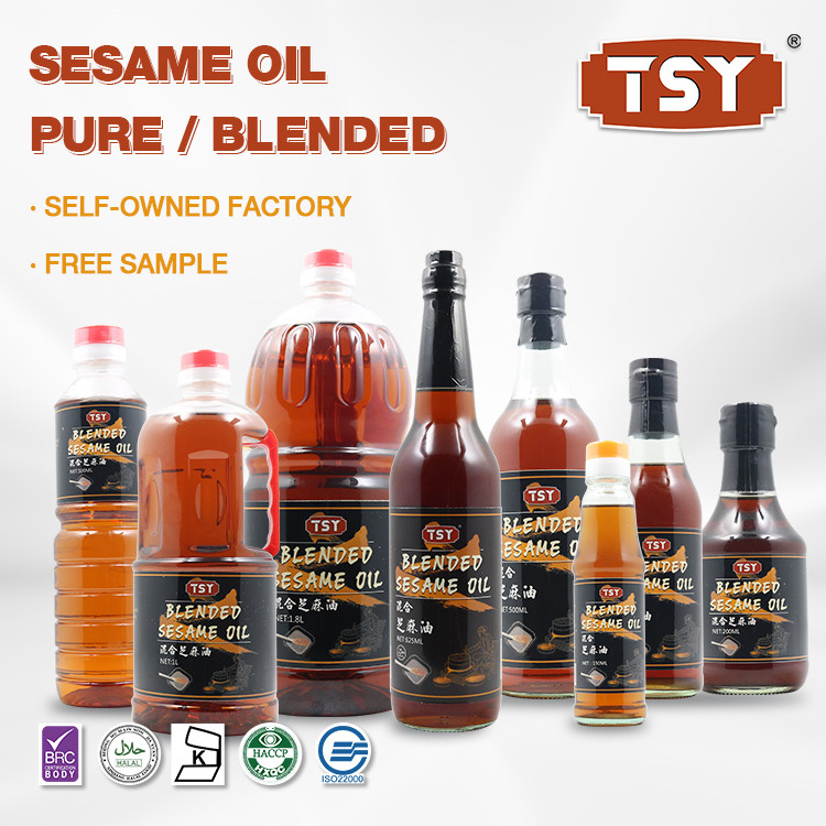 Bulk Supplier OEM Brand Cold Pressed Pure Cuisine Cooking Best Extract black Sesame Oil